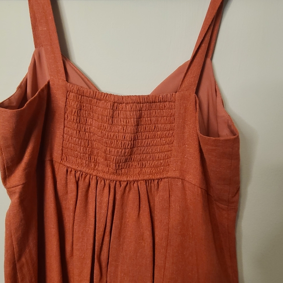 NWT LOFT Bow-Front Linen Blend Sundress – Terracotta Size Small - Picture 7 of 7